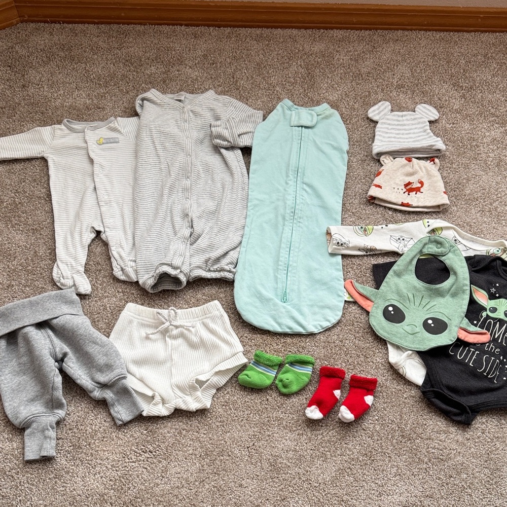 Baby Newborn and 0-3M Clothing Bundle
